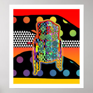  Patterns Armchair Giclee Print