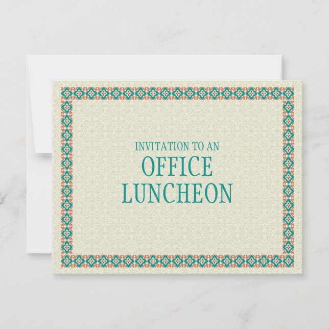 Patterns & Borders 3 Office Lunch Invitation (Front)