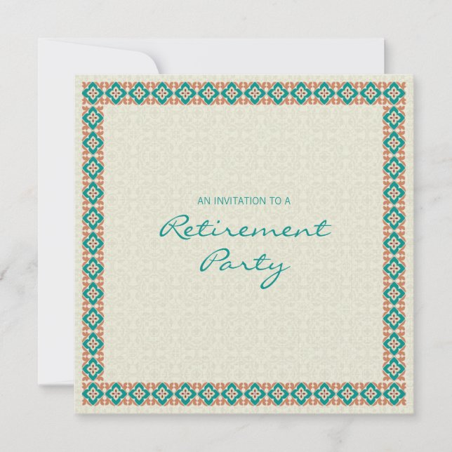Patterns & Borders 3 Retirement Party Invitation (Front)