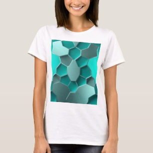 patterns in gradient tones of teal T-Shirt