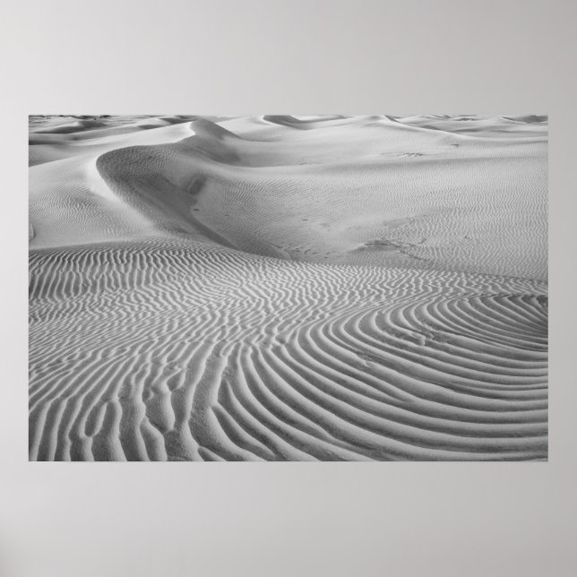 Patterns In The Sand Dunes Poster (Front)