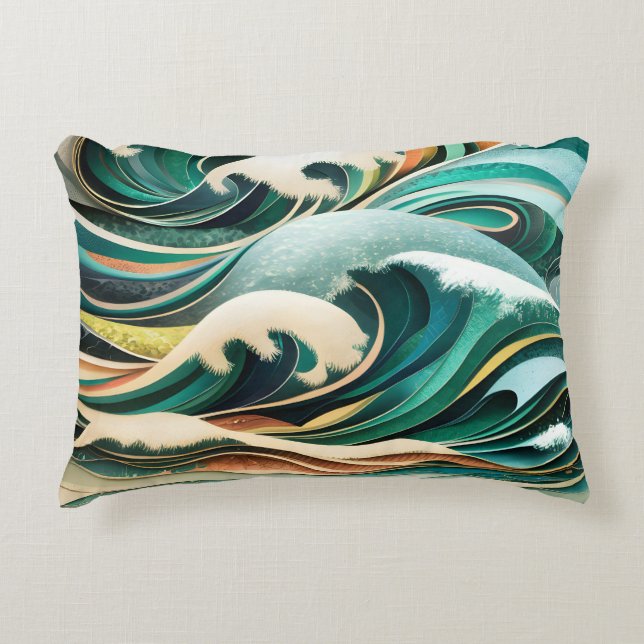 Patterns Inspired by the Sea Decorative Cushion (Front)