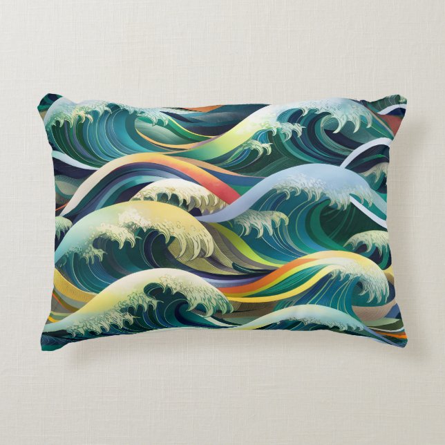 Patterns Inspired by the Sea Decorative Cushion (Front)