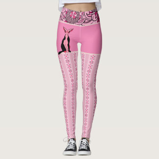 Patterns Japanese Chat & Chrysanthemum Leggings