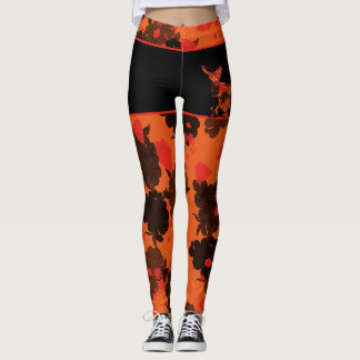 Patterns Japanese Chat & Chrysanthemum Leggings