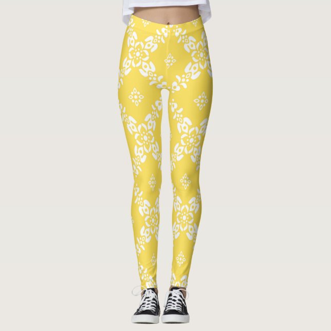 patterns leaves flow leggings (Front)