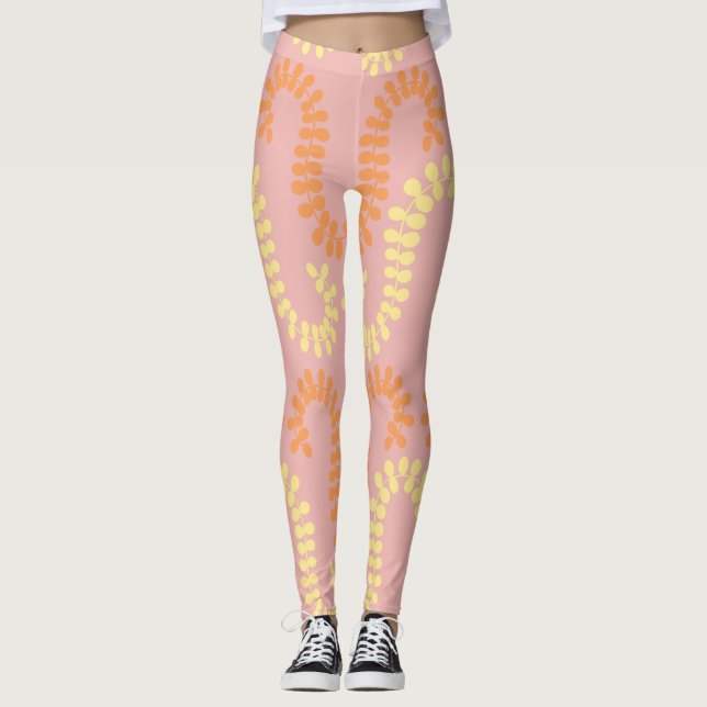 patterns leaves leggings (Front)
