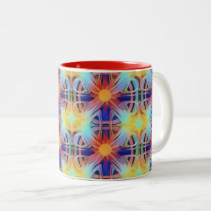 Patterns of Light Boho Two-Tone Coffee Mug