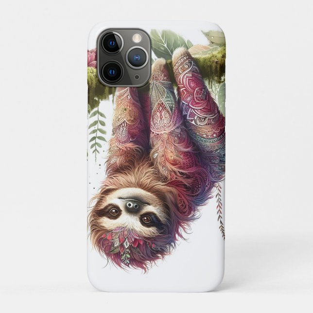 Patterns of Nature - Jungle Sloth Case-Mate iPhone Case (Back)