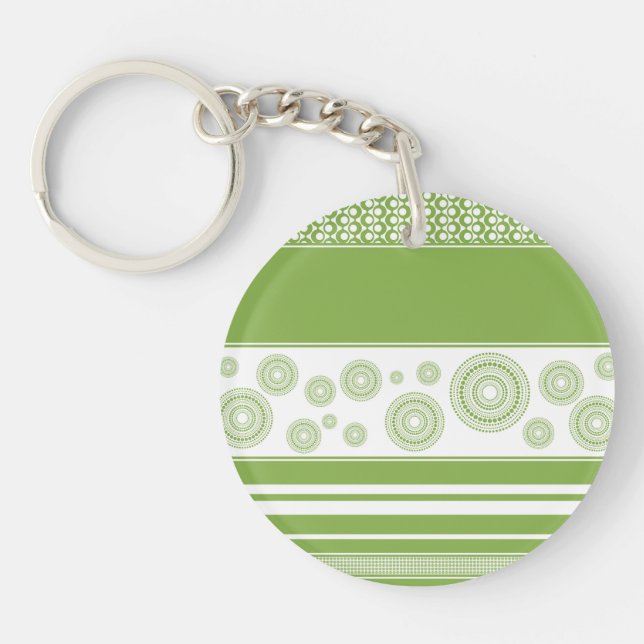 Patterns, Stripes & Circles: 2017 Pantone Greenery Key Ring (Front)