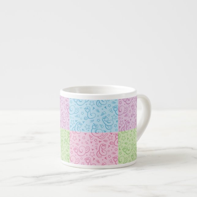 patterns with snakes espresso cup (Front Right)