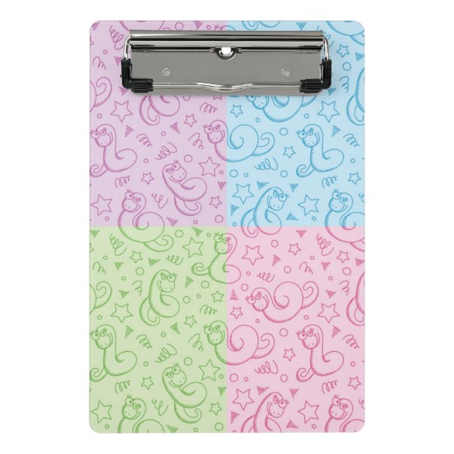 patterns with snakes mini clipboard (Front)