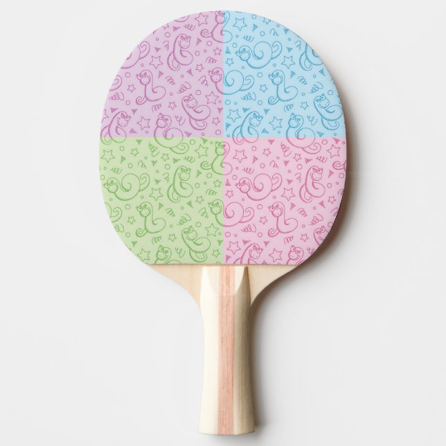patterns with snakes ping pong paddle (Front)
