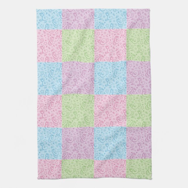 patterns with snakes tea towel (Vertical)