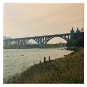 Patterson Bridge, Gold Beach, Oregon Ceramic Tile