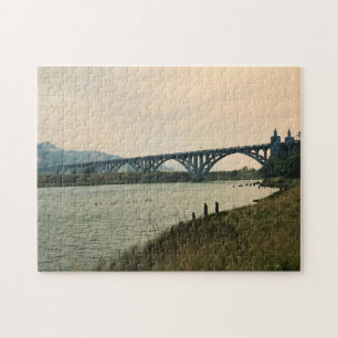 Patterson Bridge, Gold Beach, Oregon Jigsaw Puzzle