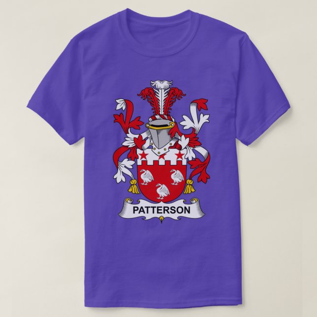 Patterson Coat of Arms Family Crest  T-Shirt (Design Front)
