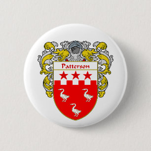 Patterson Coat of Arms (Mantled) 6 Cm Round Badge