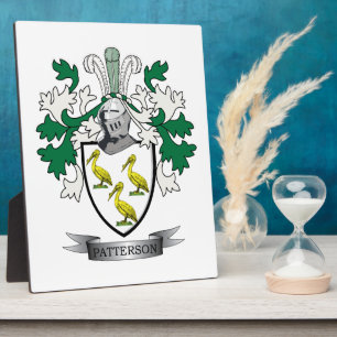 Patterson Family Crest Coat of Arms Plaque