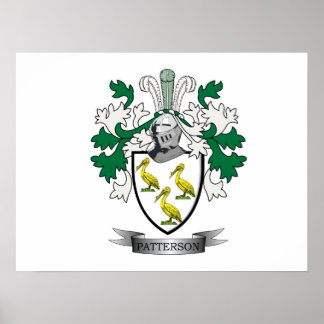 Patterson Family Crest Coat of Arms Poster