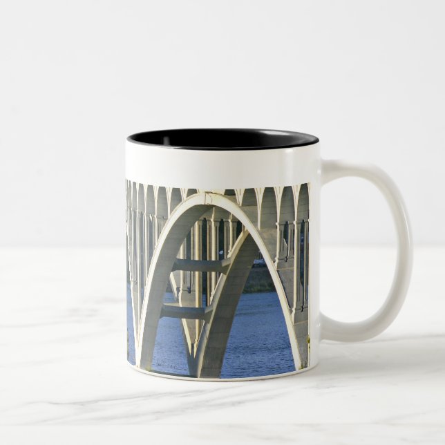 Patterson Memorial Bridge highway 101 over Two-Tone Coffee Mug (Right)