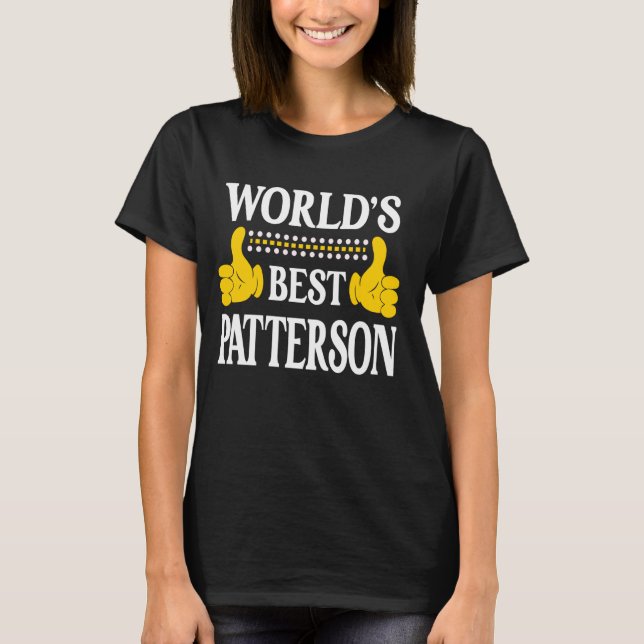 Patterson Surname Family Last Name World's Best Pa T-Shirt (Front)