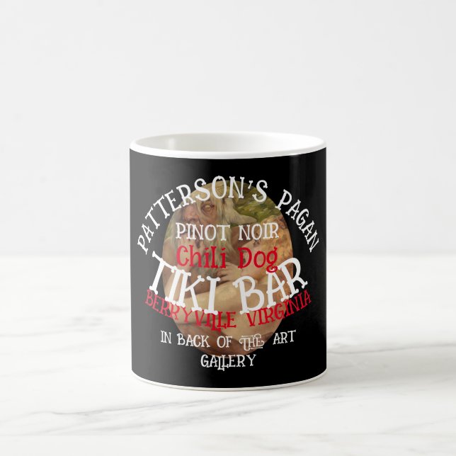 PATTERSON'S PAGAN Pinot Noir Chilli Dog TIKI Bar V Coffee Mug (Center)