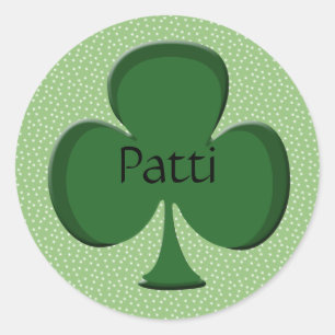 Patti Irish Shamrock Stickers