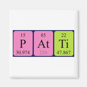 Patti periodic table name magnet
