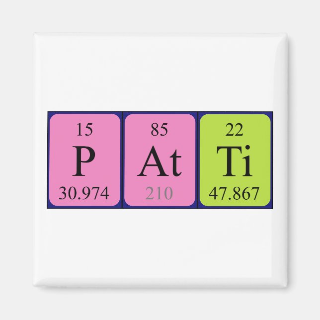 Patti periodic table name magnet (Front)