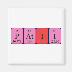 Patti periodic table name magnet