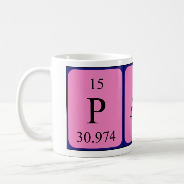 Patti periodic table name mug (Left)