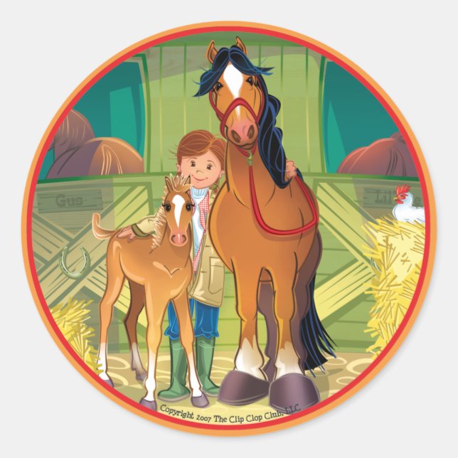 Patti & Pokey Classic Round Sticker (Front)