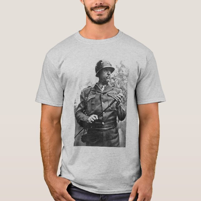 Patton and quote - grey T-Shirt (Front)