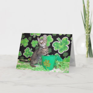 Patton the St. Patrick's Day Cat Greeting Card