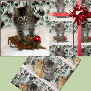 Patton's Christmas Playtime - Cat Christmas Wrapping Paper