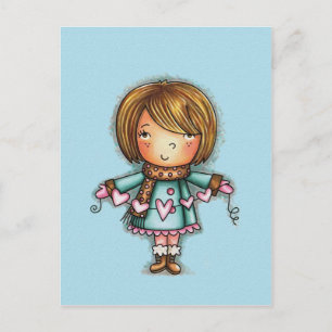Patty Hearts Postcard