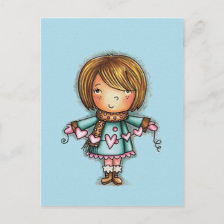 Patty Hearts Postcard