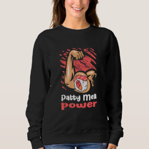 Patty Melt Power Workout Funny Gym Humor Sandwich Sweatshirt