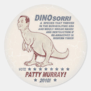 Patty Murray v Dino Sorri Classic Round Sticker