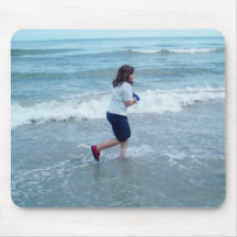 Patty running on the beach