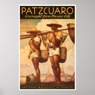 Patzcuaro Art Mexico Travel Poster Mexican Prin