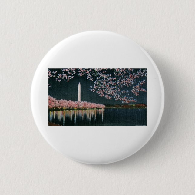 PAU42 Washington at Night.tif 6 Cm Round Badge (Front)