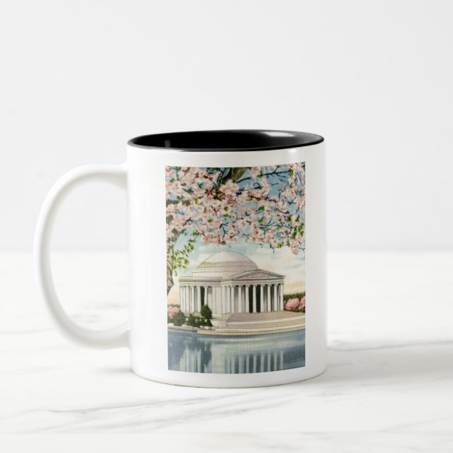 PAU49 Jefferson Memorial 3.tif Two-Tone Coffee Mug (Left)