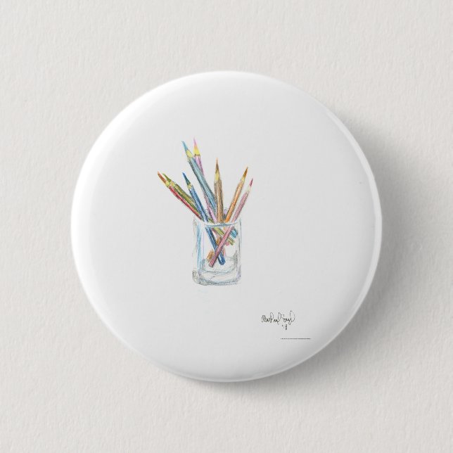 PAU50 Pencils 1.tif 6 Cm Round Badge (Front)