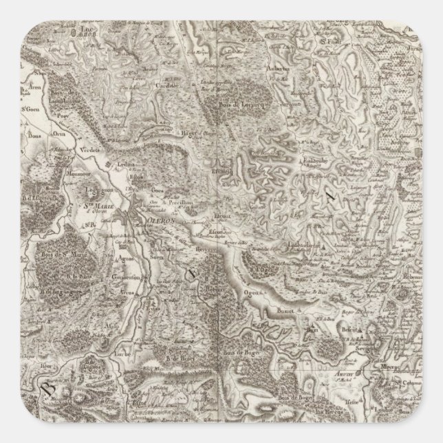 Pau, Bearn Square Sticker (Front)