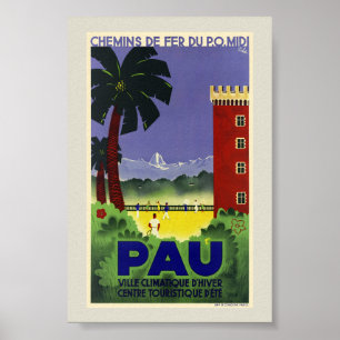 Pau France Vintage Poster 1935