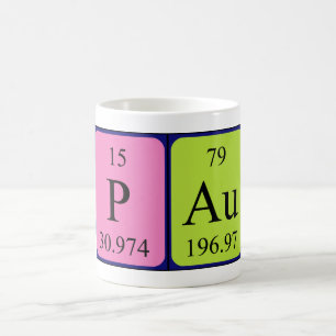 Pau periodic table name mug