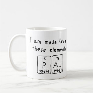 Pau periodic table name mug