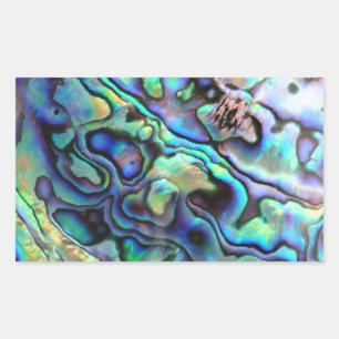 Paua abalone shell detail rectangular sticker